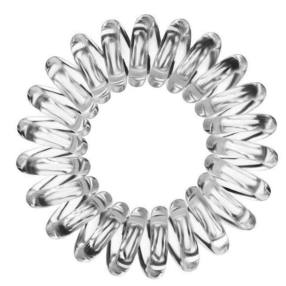 NWT Set of 4 pink/white coil/spiral hair ties - Picture 4 of 8